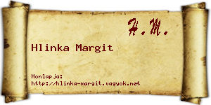 Hlinka Margit névjegykártya